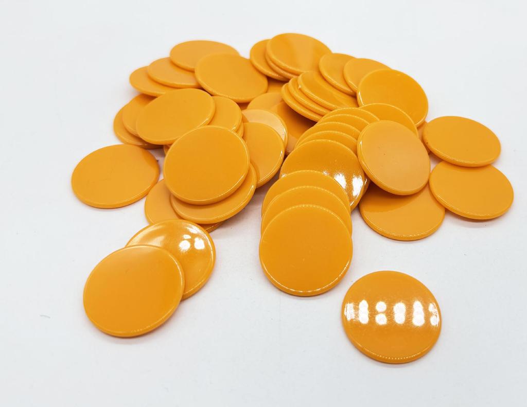 Thickened 25mm Transparent Solid Color Round Chips: 10 Colors for Early Education and Montessori Math Counting Aids