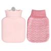 Durable Silicone Hot Water Bottle Mini Knitted Hand Warmer Fillable Leakproof Uterus Warmer Hand Warming