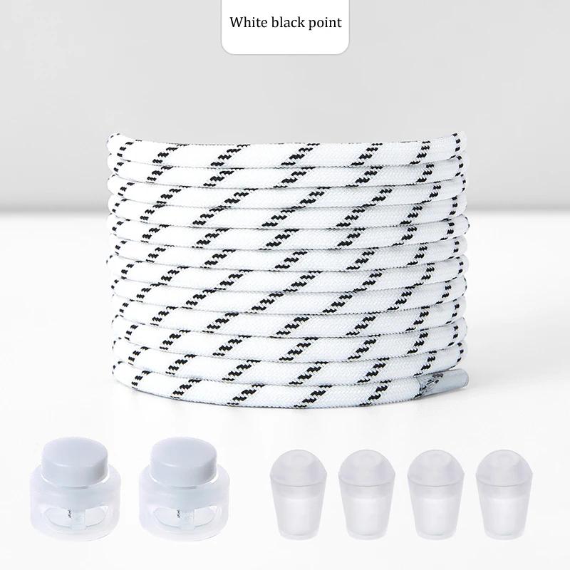 New No Tie Shoeaces Elastic Round Tieless Shoe Laces Sneakers Spring Lock Shoelace Quick Without Ties Shoes Lace for Kids Adult