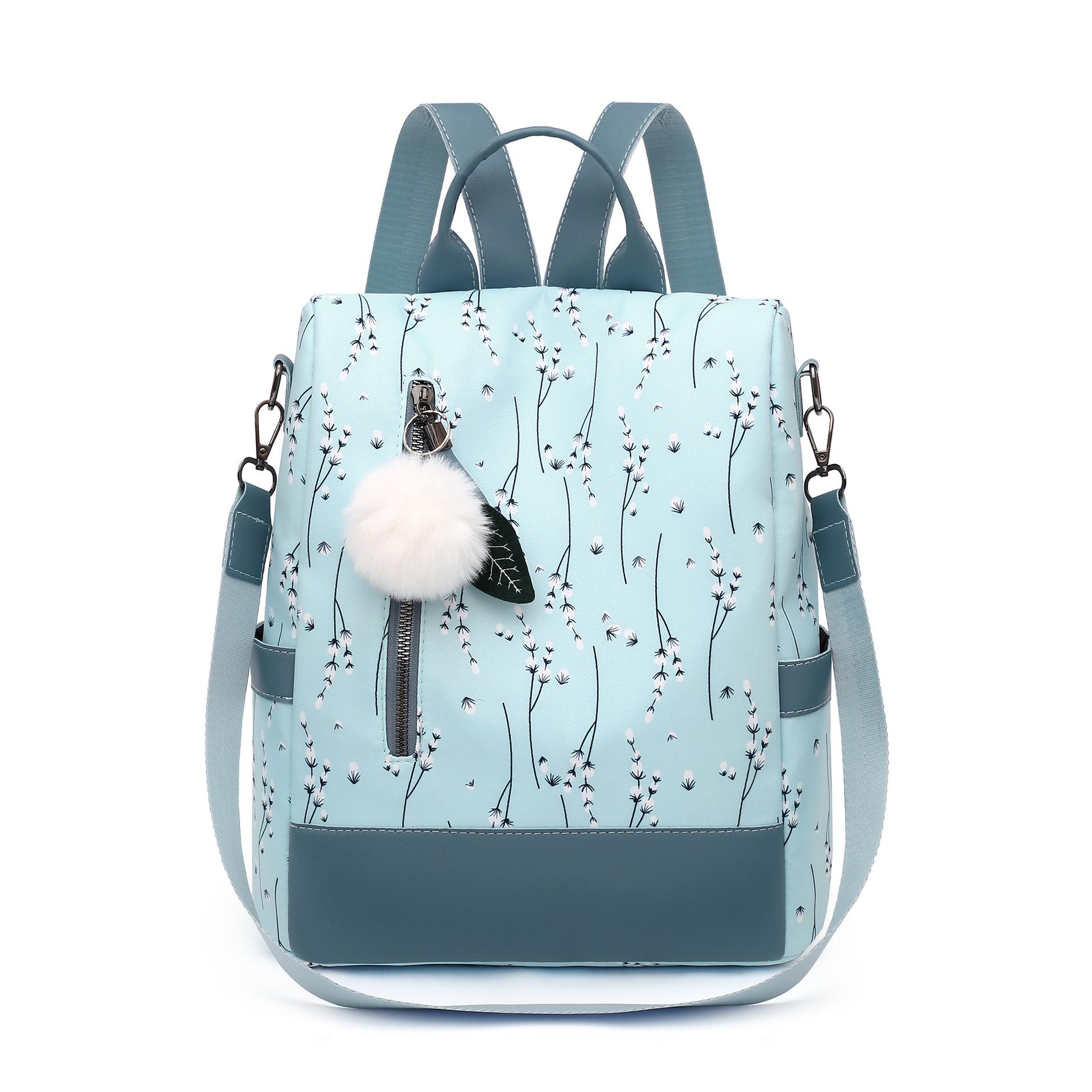 

New 2025 Oxford Cloth Women’s Casual Korean Style Printed Anti-Theft Backpack 14x29x33 cm синій