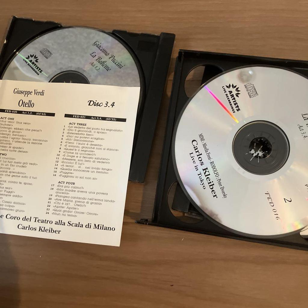 [USED] La Bohème / Otello CD Carlos Kleiber Live Tokyo