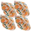 4pcs Microwave Bowl Cover Colorful Fruit Pattern Heat Resisting Anti-Slip Mat For Hot Bowls Kitchen Supplies Bowl Holder