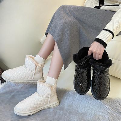 Damen Schneestiefel Winter Warme Plüschstiefel Damen Lässige Winterschuhe Stiefeletten für Damen