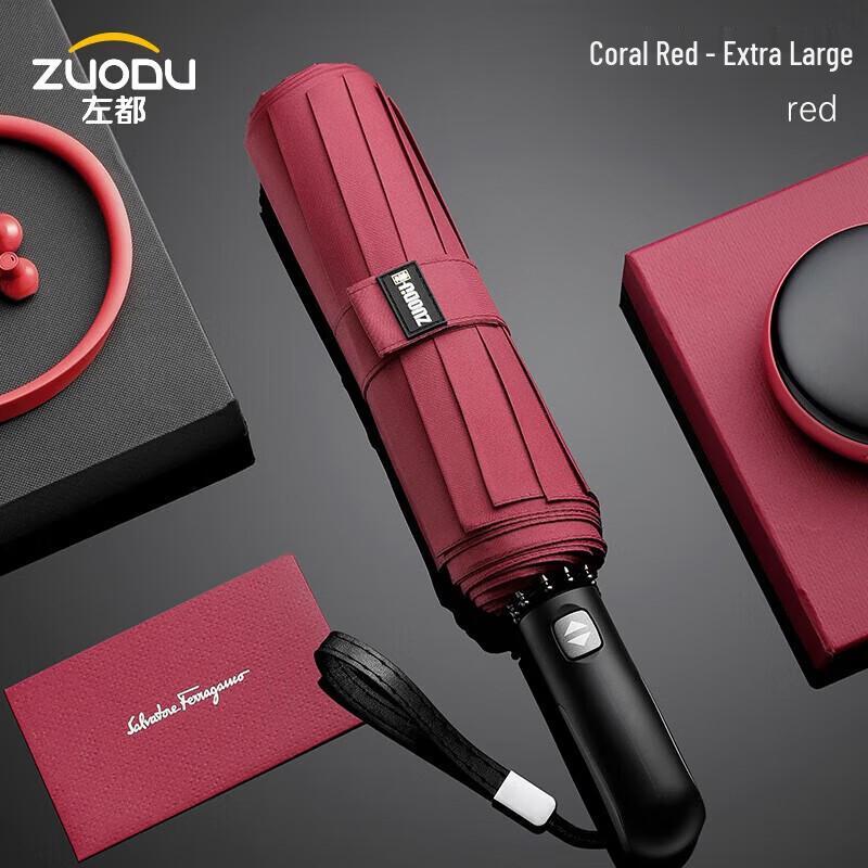 ZUODU Oversized Automatic Folding Storm Umbrella