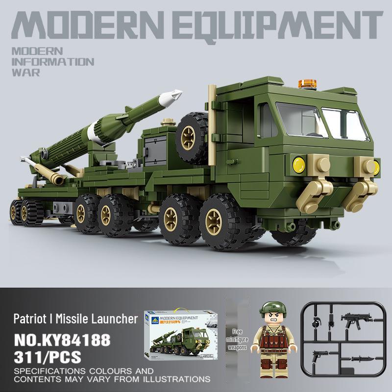 Military Missile Truck Building Blocks Model - Modern Equipment Toy for Kids Box Size: 48x32x7 cm