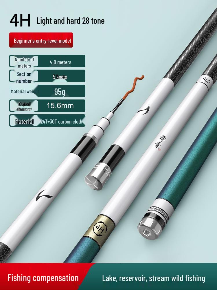 Super Hard Lightweight Fishing Rod for Big Fish: 28/19 Tone for Carp & Crucian Catch