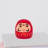 Small Wooden Daruma Doll Japanese Art Sculpture Good Luck Well Wishes Miniature Figurine for