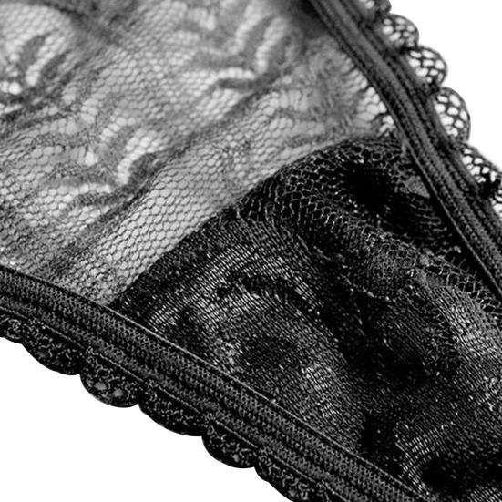 Sexy dentelle sangle G-String évider élastique string sous-vêtements femmes caleçons