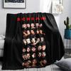 1PC Scream Print Flannel Blanket, High quality Comfortable for All Seasons, Home Decor, Warmth and Comfort, Perfect for Christmas Gifts