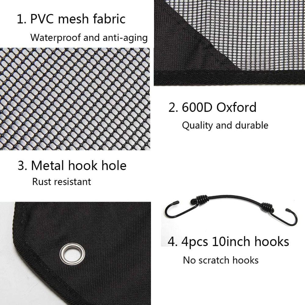 New Top Universal Air Conditioner Covers Heavy Duty Mesh Black Central Ac Cover Multisize AC Cover Defender All Season