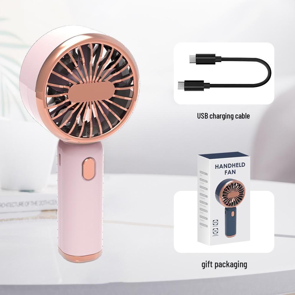 High-Speed USB Fan: Portable Handheld with Digital Display, Strong Wind, Silent Operation, Long Battery Life, Desktop-Friendly.