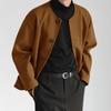Autumn Winter Men's Fashion Korean New Outfit Hombre Elegante Casual Design Collarless Loose Woolen Jacket