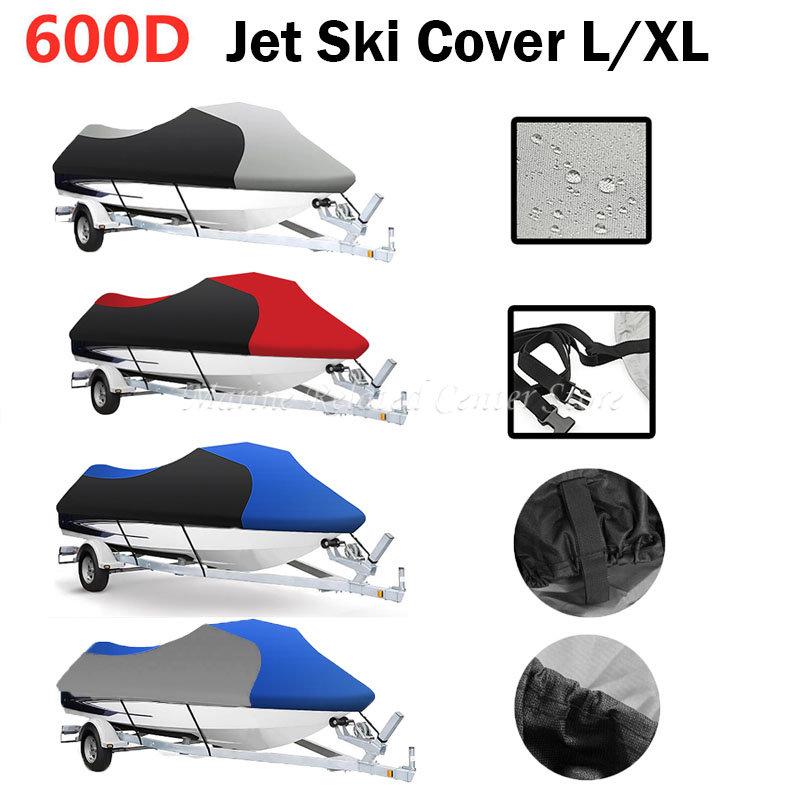 600D Waterproof Motor Boat Cover L/XL For Yamaha WaveRunner EXR VX Cruiser For Sea Doo GTI Motorboat Jet Ski Trailerable Cover