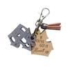 Halloween Wooden Keychain Pumpkin Haunted House Skeleton Keychain Bag Ornament