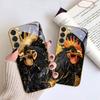 Brave Golden Rooster For Samsung Galaxy S20 FE S21 S22 S23 Plus S24 Ultra S25Ultra S21+ S9+ S22Plus Golden glass phone case