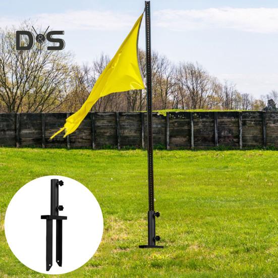 Supporto per asta portabandiera per impieghi gravosi, picchetto da terra in metallo, picchetto per bandiera a piuma regolabile, picchetti universali per luce, supporto per esterni resistente alla ruggine