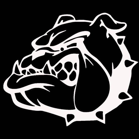 Cartoon Bulldog Head Car Vehicle Body Window Reflective Decals Sticker Decor