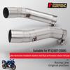 Stainless Steel Mid-Pipe Exhaust Muffler for R1 07-08 Motorcycles/Scooters