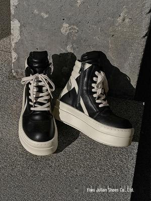 Height-Boost 10cm Unisex High-Top Sneakers with Inverted Triangle Design