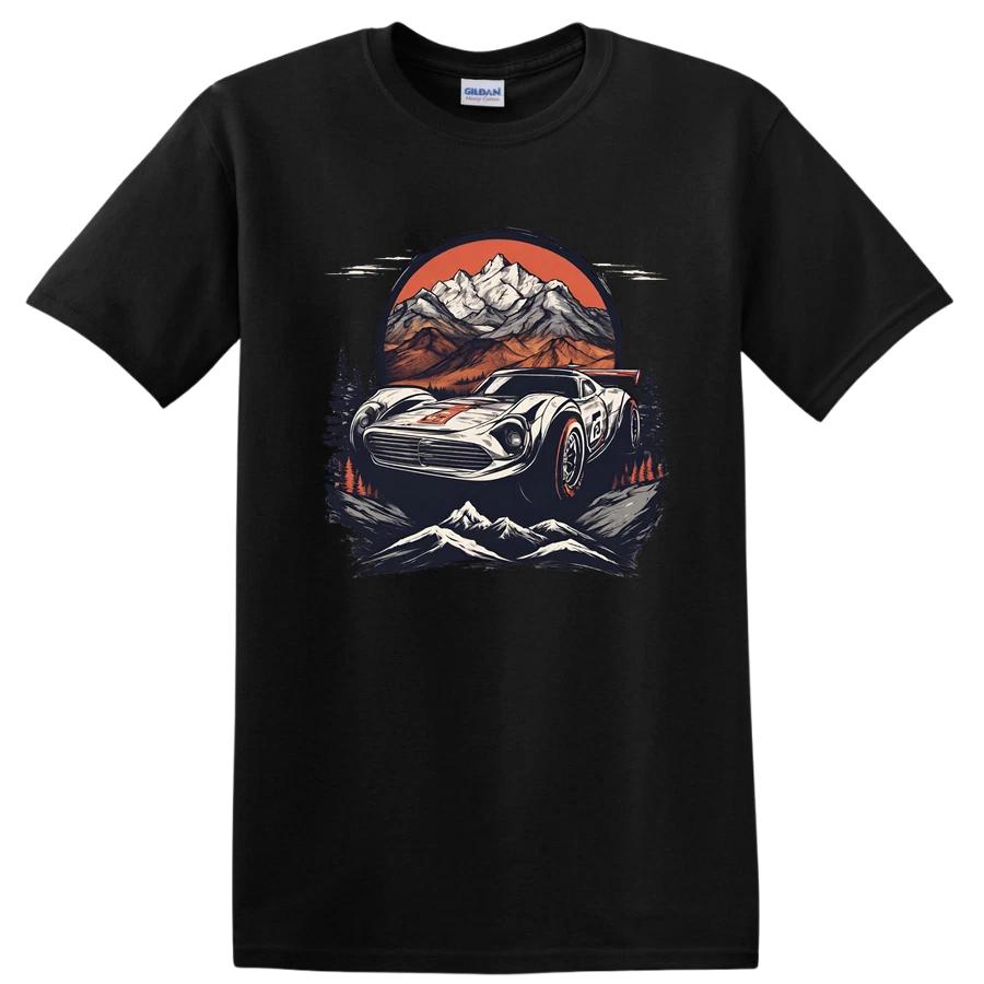 Vintage Racing Car T Shirt Mountain Adventure Graphic Tee Off-Road Style