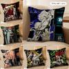 G-Gachiakuta Anime Cushion Cover Silky Short Plush Invisible Zipper Dustproof Sofa Pillow Case For Home Decor