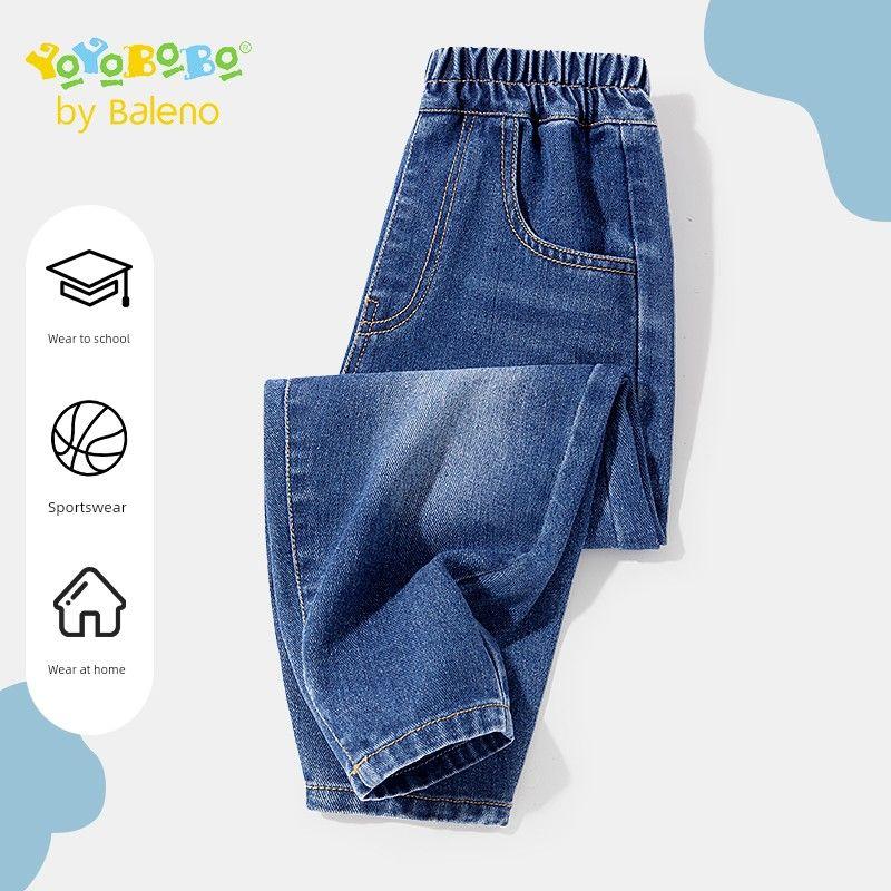 Baleno Kids Ybb Series Children's Jeans Spring and Autumn Style Boys' Pants 2025 New Boys' Casual Pants