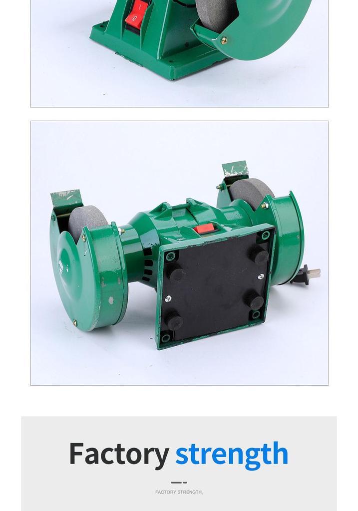 Heavy-Duty Benchtop Double-Wheel Grinder for Metal Trimming and Polishing