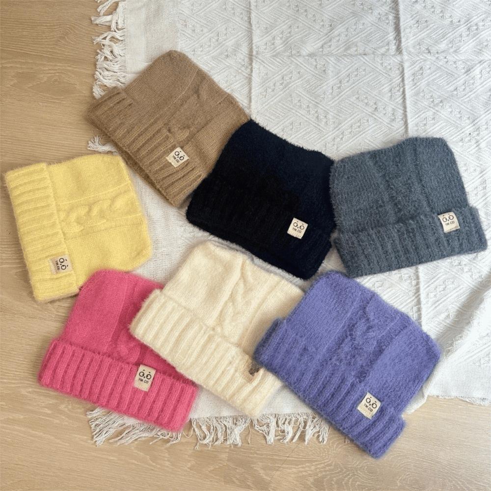Cold Proof Knitted Beanie Hat Thermal Winter Skull Cap Fashion Cat Ear Beanie Daily Wear