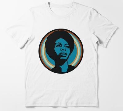 T-shirt Vintage Nina Simone Chanteuse de Jazz Petite Fille Bleue Je T'aime, Porgy T-shirt Unisexe