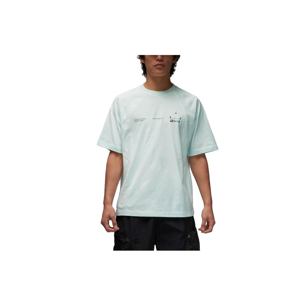 Jordan T Shirts Men's Slight Green Crew Neck Moderate Straight Fit DX9592-394