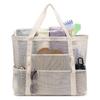 Borsa da Spiaggia Multifunzione in Rete Borsa Tote Portatile per Cosmetici con 9 Tasche Borsa da Viaggio per Asciugamano Articoli da Toeletta Organizzatore