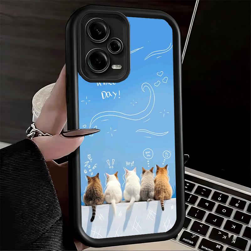 Cat Cute Kitten Cartoon Soft Phone Case for Xiaomi Redmi Note 15 14 13 12 11 Pro Plus 10S 11S 4G 11T 5G Shell Silicone Funda