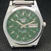 JAPAN SEIKO 5 AUTOMATIC MENS 6309A REFURBISHED GREEN COLOR DIAL WATCH A440268-4 Sk-a440268