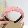 Knotted Headband Women Fabric Knitted Wide Hairband for Face Washing Daily Use