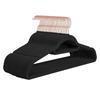 Beflockter Samt-Kleiderbügel mit Roségold-Haken (Rosa) - Rutschfester Organizer