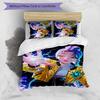 KPOP Hunter 3-teiliges Bettwäsche-Set Bettbezug Verschluss Enthält 1 Bettbezug & 2 Kissenbezüge für Alle Jahreszeiten Schlafzimmer Zuhause Wohnheim Dekor