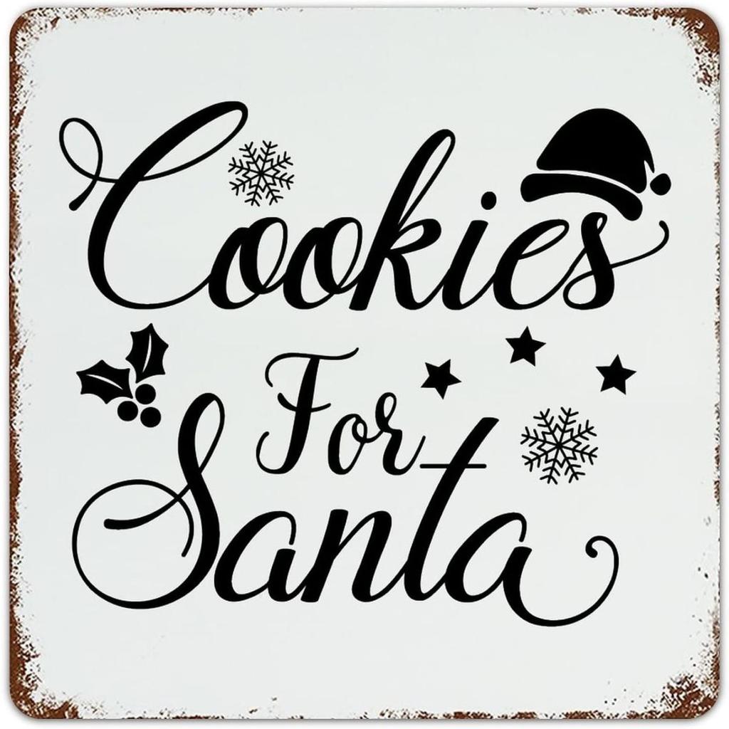 Christmas Metal Wall Art for Home Living Room Kitchen Decor
