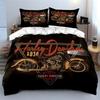 Vintage motorcycle and logo. Bedding sets Duvet cover sets Duvet covers Pillowcases(1*Duvet Cover 2*Pillowcases without duvet insert)