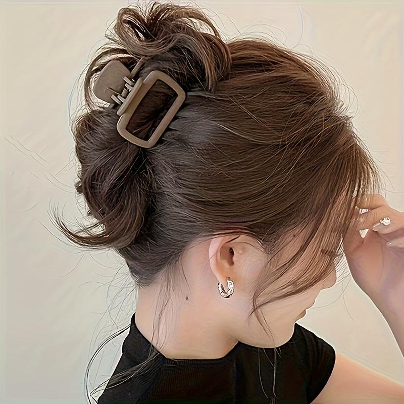 Elegant Matte Square Hair Clip Set - Multifunctional Fashion Shark Clips, Suitable for Women and S, Perfect for Ponytails and Updos