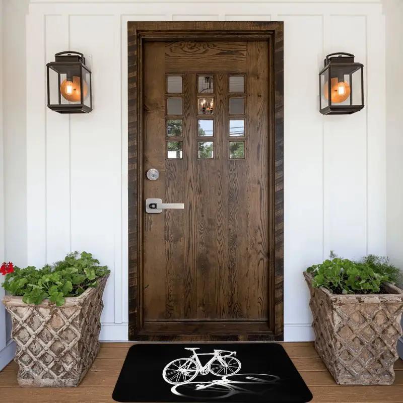 Personalized Bicycle Bike Riders Doormat Mat Anti-Slip Bicycling Cyclist MTB Mountain Biking Kitchen Bath Toilet Rug Carpet