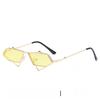 Modern Metal Punk Cat Eye Sunglasses With Pink Uv400 Lenses For Fashion Streetwear