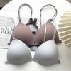 Summer Sexy Underwear Women's French Small Breasts Gather Without Steel Ring Bra Thin Strap Smooth Front Buckle Beautiful Back Underwear