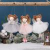 Christmas Tree Hanging Ornaments: Angel Mesh Skirt Decorations