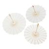 3PCS Blank Paper Umbrella 20cm 30cm 40cm DIY Hand Painted Chinese Umbrella with Log Handle for Photography Props Role