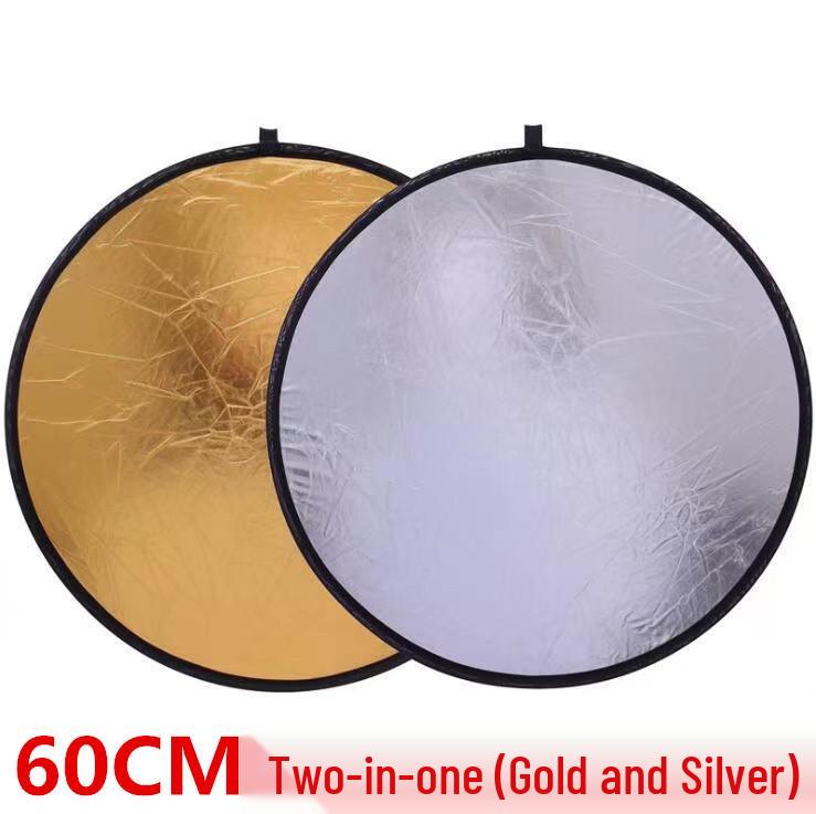 Foldable 5-in-1 Photography Reflector & Softbox: Silver/White/Gold. Perfect for Portraits & Beauty Shots.