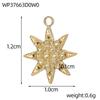 CARLIDANA Retro Geometric Jewelry Pendant Charms Stainless Steel Gold Plated Embossed Coin Moon Sun Jewelry Accessories Earrings