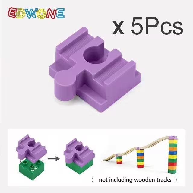 

5/10PCS Wooden Train Track Accessories Plastic Building Blocks Adapters Wooden Track Connectors fit for Brand Wood Tracks Toys