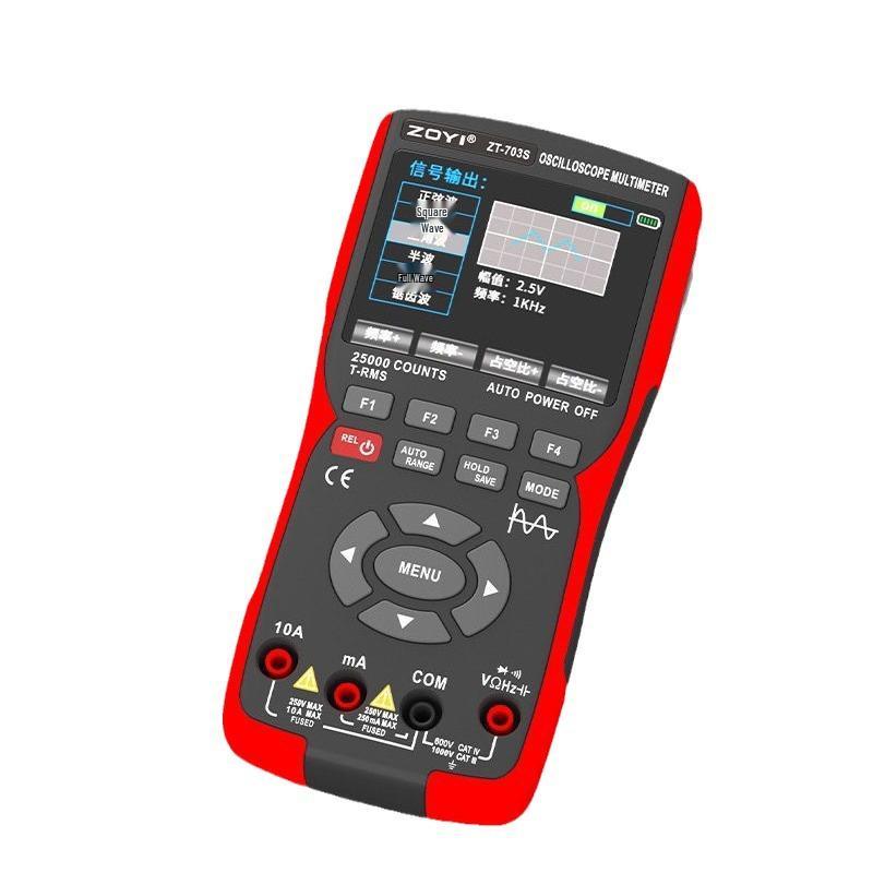 ZOYI ZT-703S 3-in-1 Dual-Channel Oscilloscope & High-Precision Multifunction Multimeter with Signal Generator.