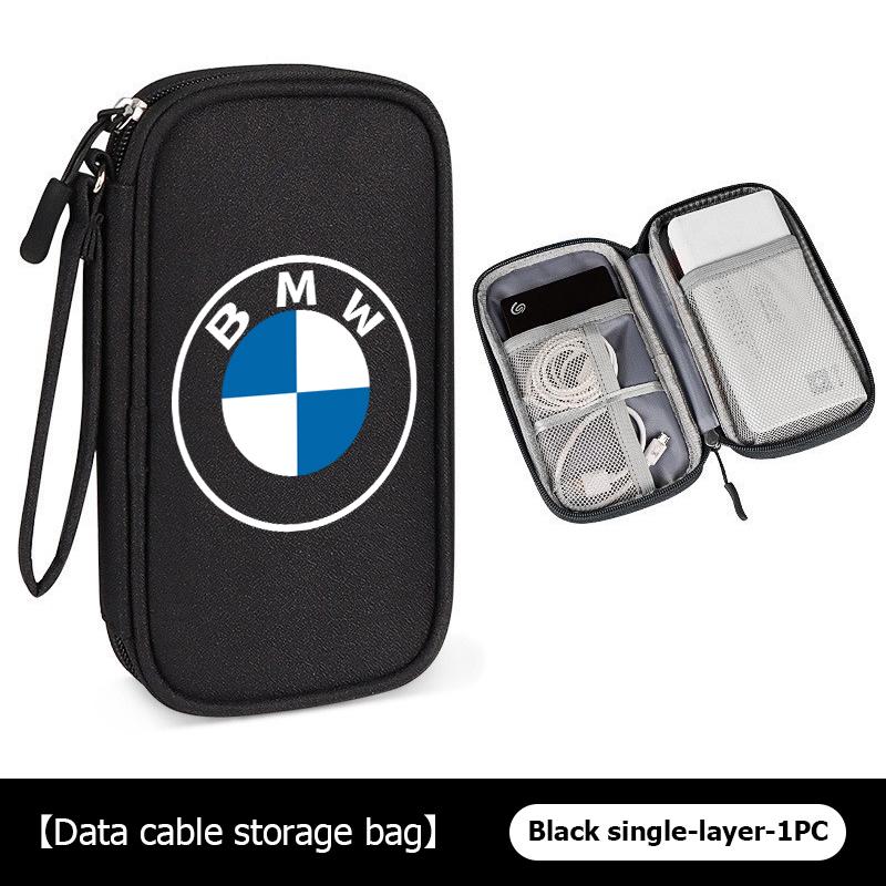 Digital Product Storage Bag Portable Headphone USB Cable Charger For BMW M F10 F20 F30 F40 F15 F25 F26 F31 F49 E62 E83 E84