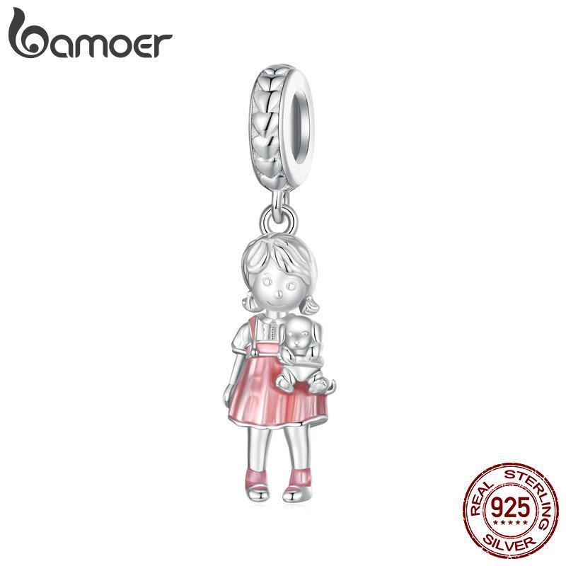 

BAMOER, стерлинговое серебро 925 пробы, эмаль, подвеска для маленьких мальчиков и девочек, подвески для женщин, оригинальный браслет и браслет, ювелирные изделия B